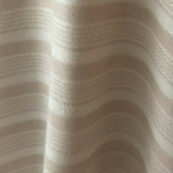 Knox Rose Women's XXL Shirt Beige White Stripe Cowl Drawstring Neck Soft Light - Picture 5 of 5